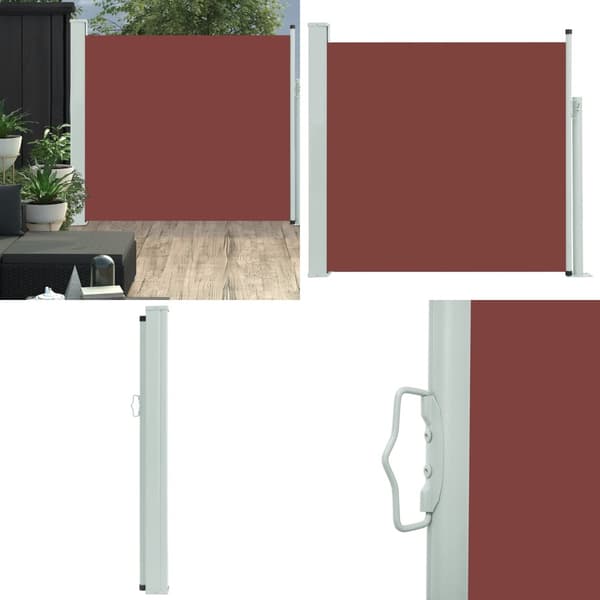 Sammenrullelig sidemarkise til terrassen 170 x 300 cm brun - Sidemarkise - Sidemarkiser - Home & Living