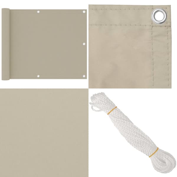 Parvekkeen suoja beige 75x300 cm Oxford kangas - Parvekkeen Suoja - Parvekkeen Suojat - Home & Living