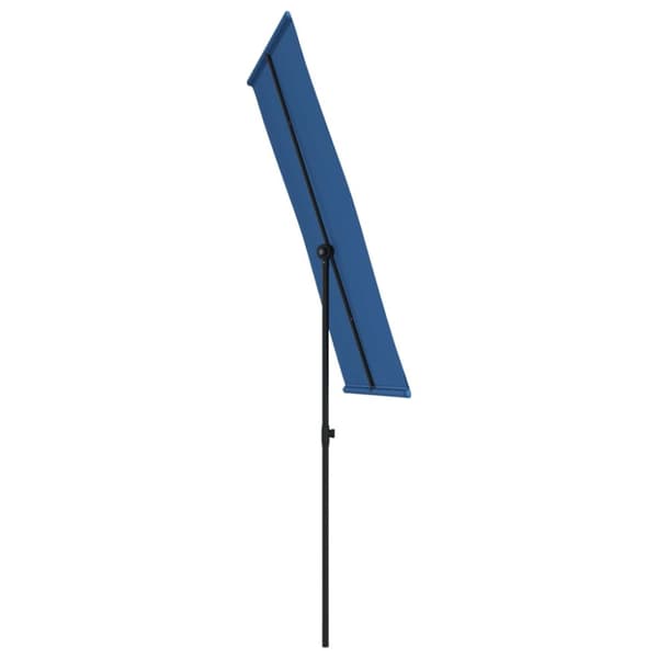 Trädgårdsparasoll med aluminiumstång 180x110 cm azurblå - Parasoll - Halvt Parasoll - Home & Living