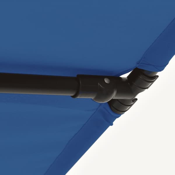 Trädgårdsparasoll med aluminiumstång 180x110 cm azurblå - Parasoll - Halvt Parasoll - Home & Living