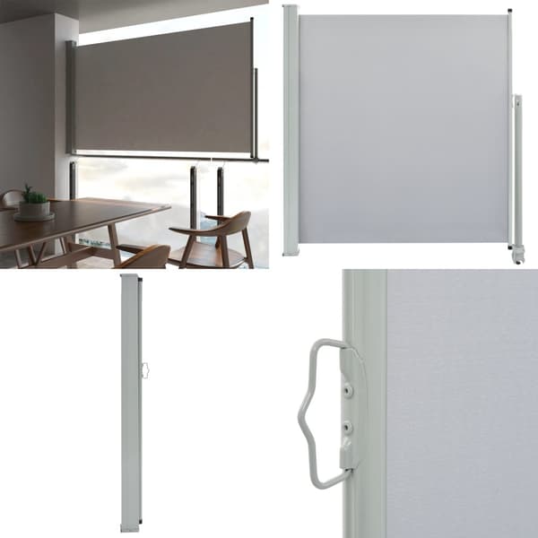 Infällbar sidomarkis 140 x 300 cm grå - Sidomarkis - Sidomarkiser - Home & Living