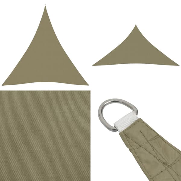Solsejl 4x5x5 m oxfordstof trekantet beige - Solsejl - Læsejl - Home & Living