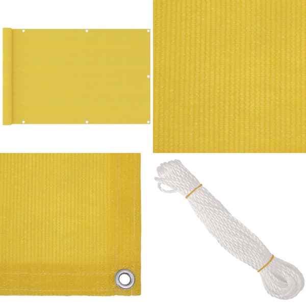Parvekkeen suoja keltainen 90x400 cm HDPE - Parvekkeen Suoja - Parvekkeen Suojat - Home & Living