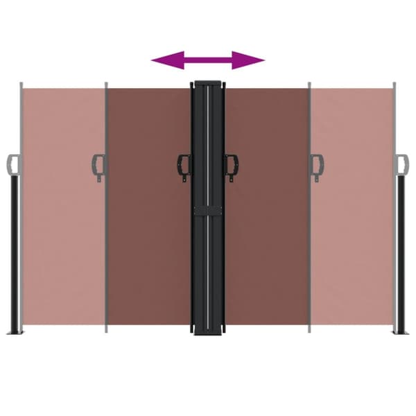 Sammenrullelig sidemarkise 160x1200 cm brun - Sidemarkise - Sidemarkiser - Home & Living