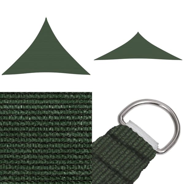 Aurinkopurje 160 g/m² tummanvihreä 4,5x4,5x4,5 m HDPE - Aurinkovarjopurje - Aurinkovarjopurjeet - Home & Living