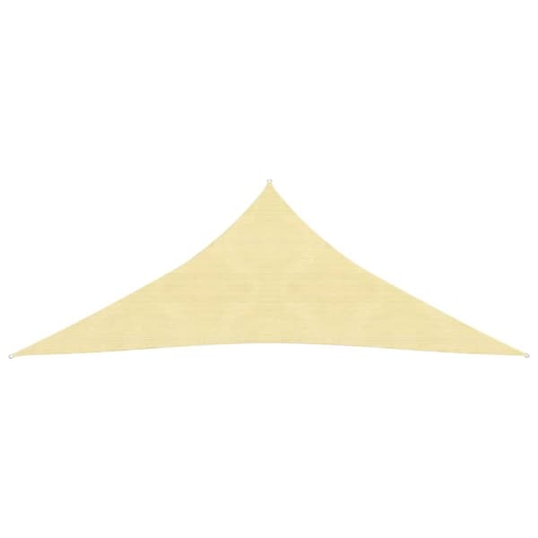 Aurinkovarjo Purje HDPE Kolmikulmainen 5x5x5 m Beige - Aurinkovarjo - Aurinkovarjot - - Home & Living