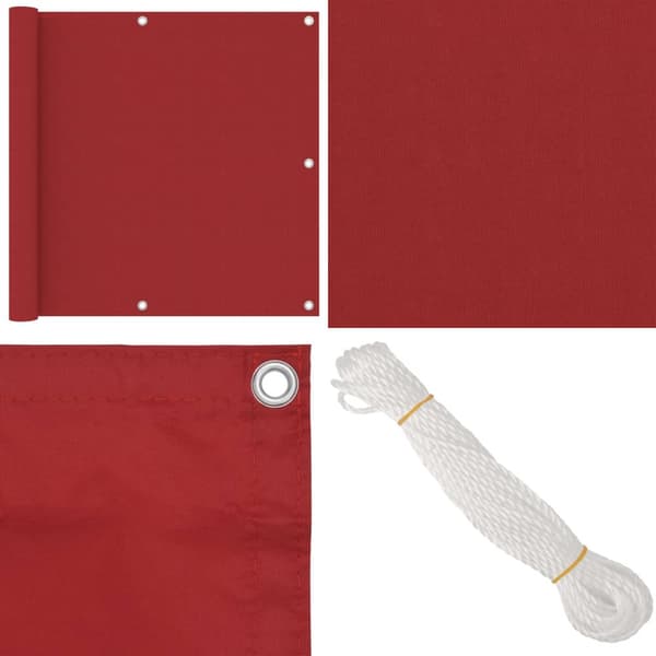 Parvekkeen suoja punainen 90x400 cm Oxford kangas - Parvekkeen Suoja - Parvekkeen Suojat - Home & Living