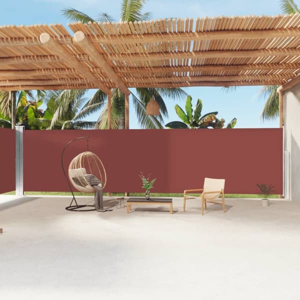 Sammenrullelig sidemarkise 200x1200 cm brun - Sidemarkise - Sidemarkiser - Home & Living
