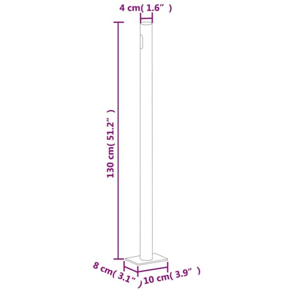 Sammenrullelig sidemarkise 220x600 cm brun - Sidemarkise - Sidemarkiser - Home & Living