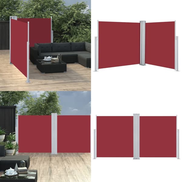 Sammenrullelig sidemarkise 100 x 600 cm rød - Sidemarkise - Sidemarkiser - Home & Living