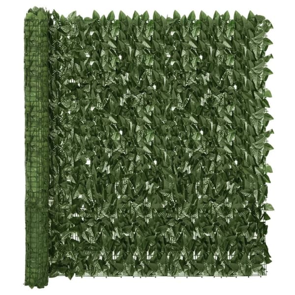 Parvekkeen suoja tummanvihreillä lehdillä 300x150 cm - Parvekesuoja - Parvekesuojat - Home & Living