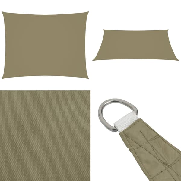 Aurinkopurje Oxford-kangas suorakaide 2x3 m beige - Aurinkovarjopurje - Aurinkovarjopurjeet - Home & Living