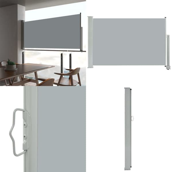 Infällbar sidomarkis 60x300 cm grå - Sidomarkis - Sidomarkiser - Home & Living