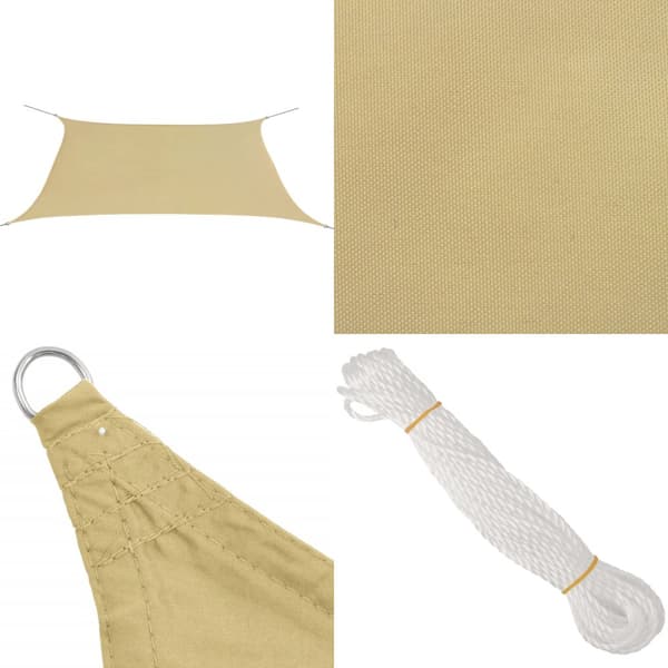 Aurinkopurje Oxford-kangas suorakaide 2x4 m Beige - Aurinkovarjopurje - Aurinkovarjopurjeet - Home & Living