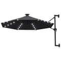 Miniatyrbillede 3 af 11: Væghængt parasol med LED metalstang 300 cm antracitgrå - Parasol - Parasoller - Home & Living