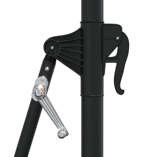 Væghængt parasol med LED metalstang 300 cm antracitgrå - Parasol - Parasoller - Home & Living