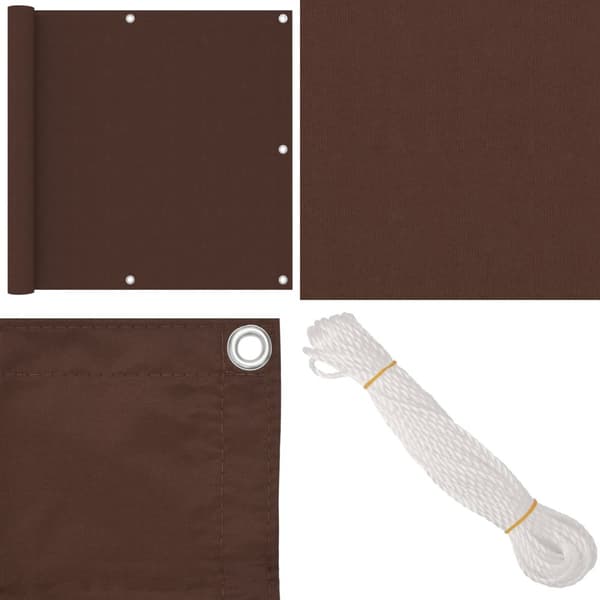Parvekkeen suoja ruskea 90x500 cm Oxford-kangas - Parvekkeen Suoja - Parvekkeen Suojat - Home & Living