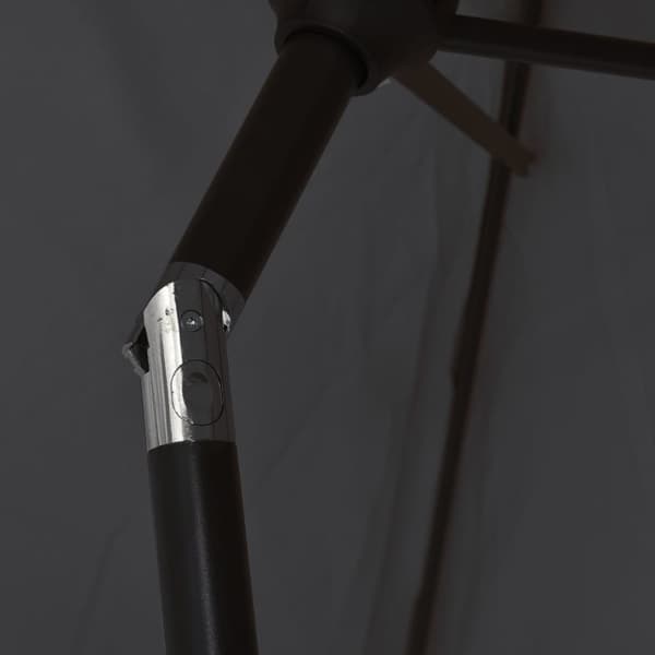 Trädgårdsparasoll med metallstång 300x200 cm svart - Parasoll - Parasoll - Home & Living