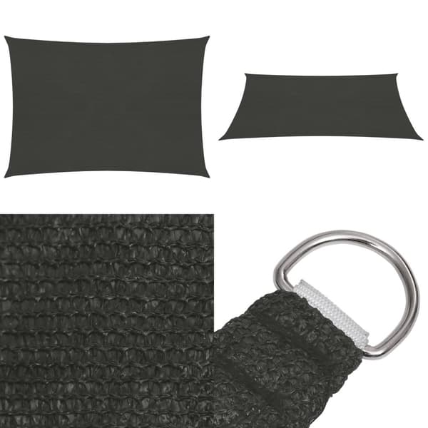Solsegel 160 g/m² antracit 3,5x4,5 m HDPE - Solsegel - Solskydd - Home & Living