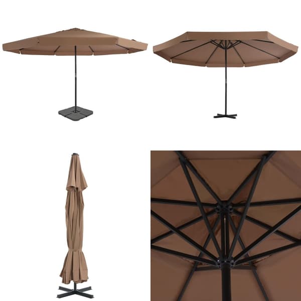Parasoll med portabel bas taupe - Parasoll - Parasol - Home & Living