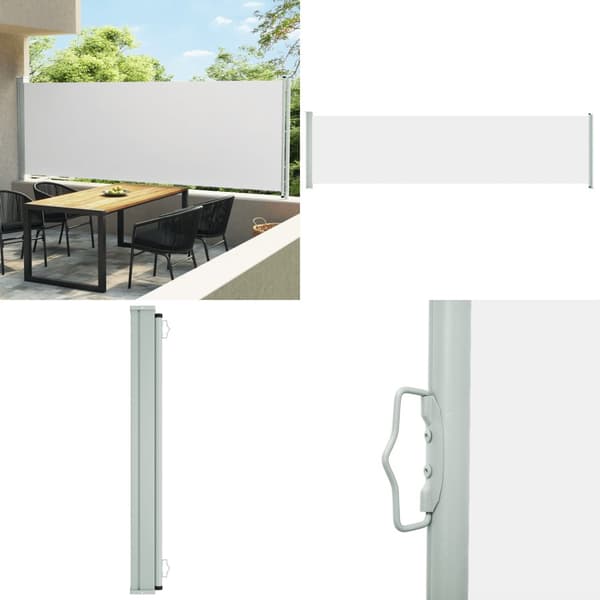 Infällbar sidomarkis 160x600 cm gräddvit - Sidomarkis - Sidomarkiser - Home & Living