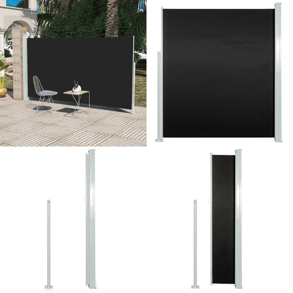 Sidemarkise til terrasse 160x300 cm sort - Læskærm - Læskærme - Home & Living
