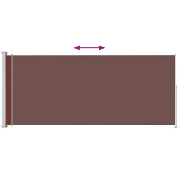 Infällbar sidomarkis 180x500 cm brun - Sidomarkis - Sidomarkiser - Home & Living