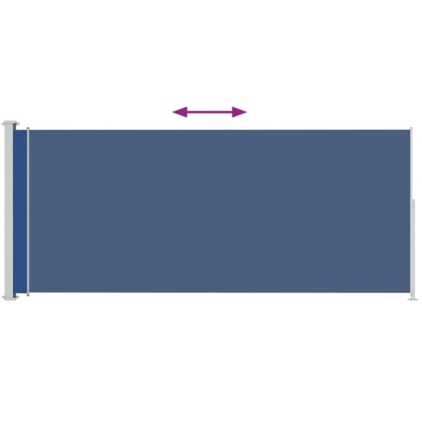 Sammenrullelig sidemarkise til terrassen 180x500 cm blå - Sidemarkise - Sidemarkiser - Home & Living