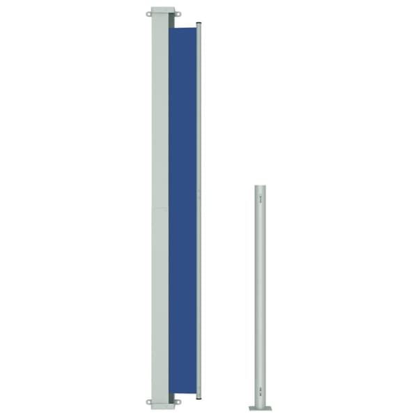 Sammenrullelig sidemarkise til terrassen 180x500 cm blå - Sidemarkise - Sidemarkiser - Home & Living