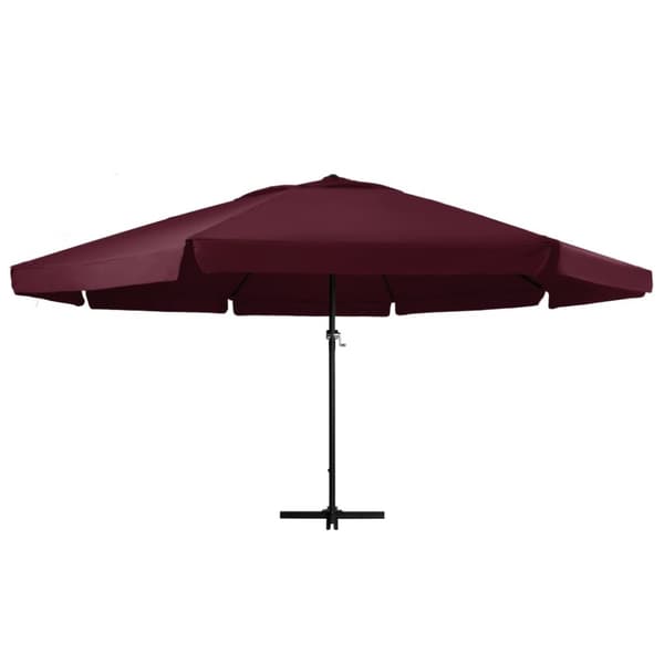 parasol med aluminiumsstang 600 cm bordeaux