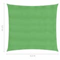 Pikkukuva 6 / 6: Aurinkopurje 160 g/m² vaaleanvihreä 4,5x4,5 m HDPE