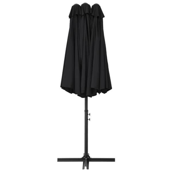 udendørs parasol med aluminiumsstang 460 x 270 cm sort