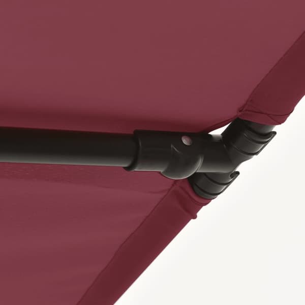 parasol med aluminiumstang 2x1,5 m bordeauxrød