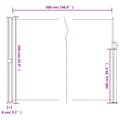 Miniatyrbillede 10 af 10: sammenrullelig sidemarkise 160x500 cm hvid