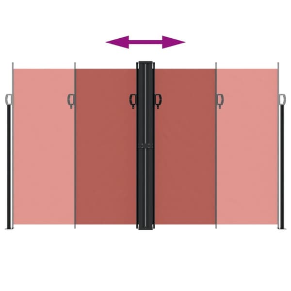 Infällbar sidomarkis terrakotta 200x600 cm