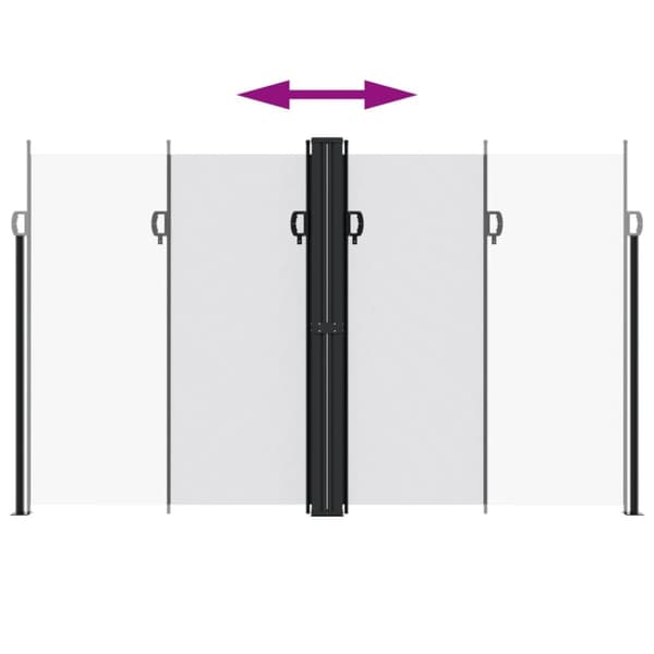 sidemarkise 200x1000 cm sammenrullelig hvid