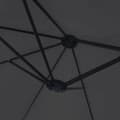 Miniatyrbillede 8 af 10: parasol med dobbelt parasoldug og LED-lys 449x245 cm sort