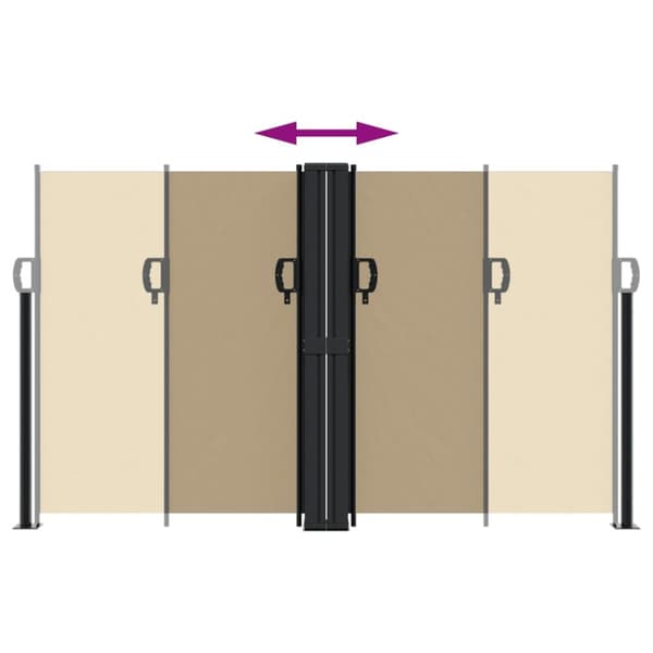 sammenrullelig sidemarkise 140x600 cm beige