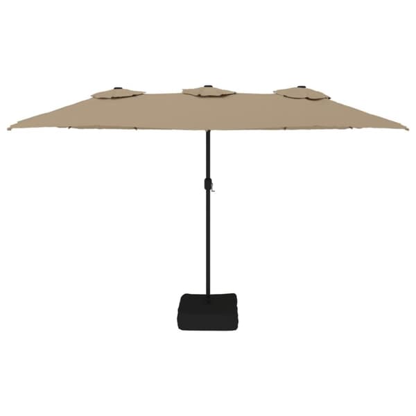 Aurinkovarjo kaksipäinen LED-valot taupe 449x245 cm
