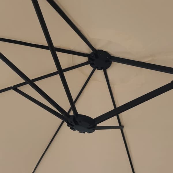 Aurinkovarjo kaksipäinen LED-valot taupe 449x245 cm