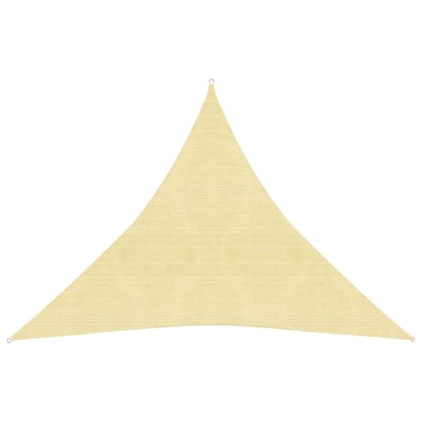 solsejl 6x6x6 m 160 g/m² HDPE beige