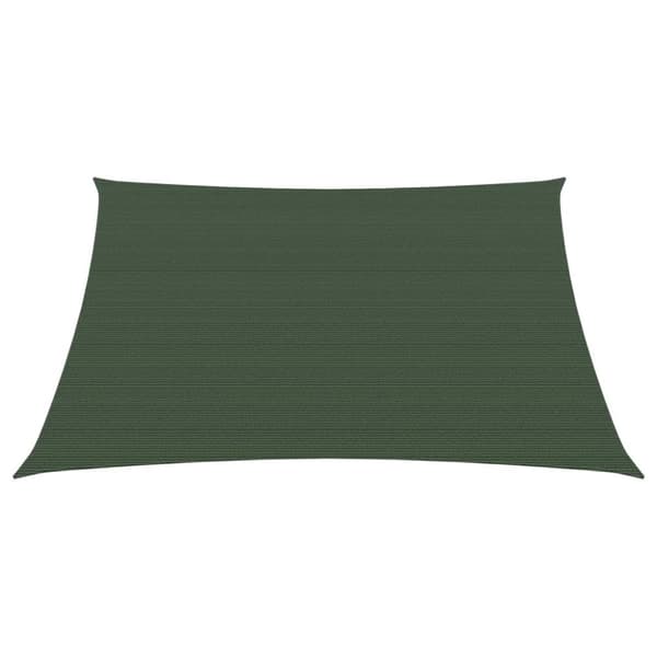 solsejl 2,5x2,5 m 160 g/m² HDPE mørkegrøn