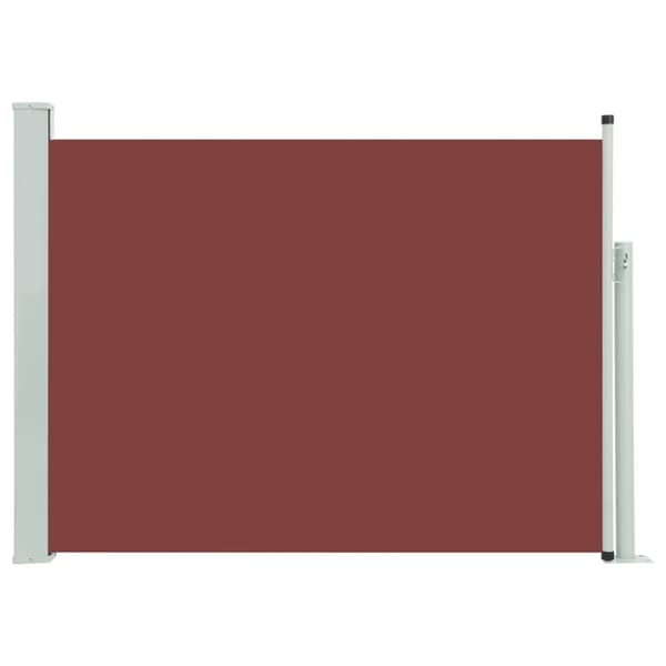 sammenrullelig sidemarkise til terrassen 120x500 cm brun