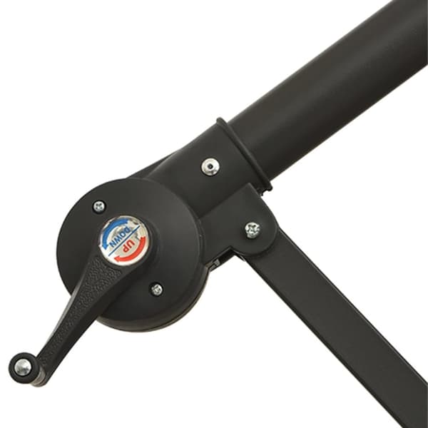 Aurinkovarjo cantilever LED ja metallitolppa 350 cm antrasiitti