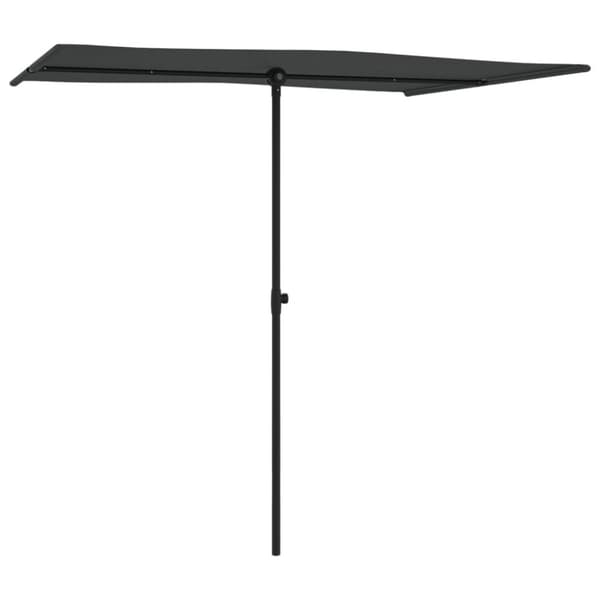 Aurinkovarjo alumiinitolpalla 2x1,5 m antrasiitti