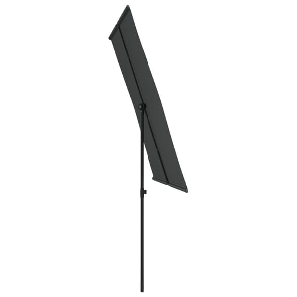 Aurinkovarjo alumiinitolpalla 2x1,5 m antrasiitti