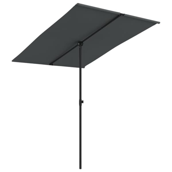 Aurinkovarjo alumiinitolpalla 2x1,5 m antrasiitti