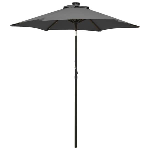 Puutarha-aurinkovarjo LED-valolla antras. 200x211 cm alumiini