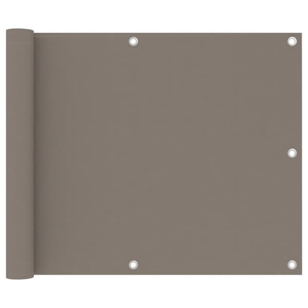 Balkongskärm taupe 75x300 cm oxfordtyg