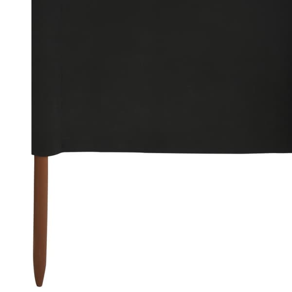 Vindskydd 3 paneler tyg 400x120 cm svart